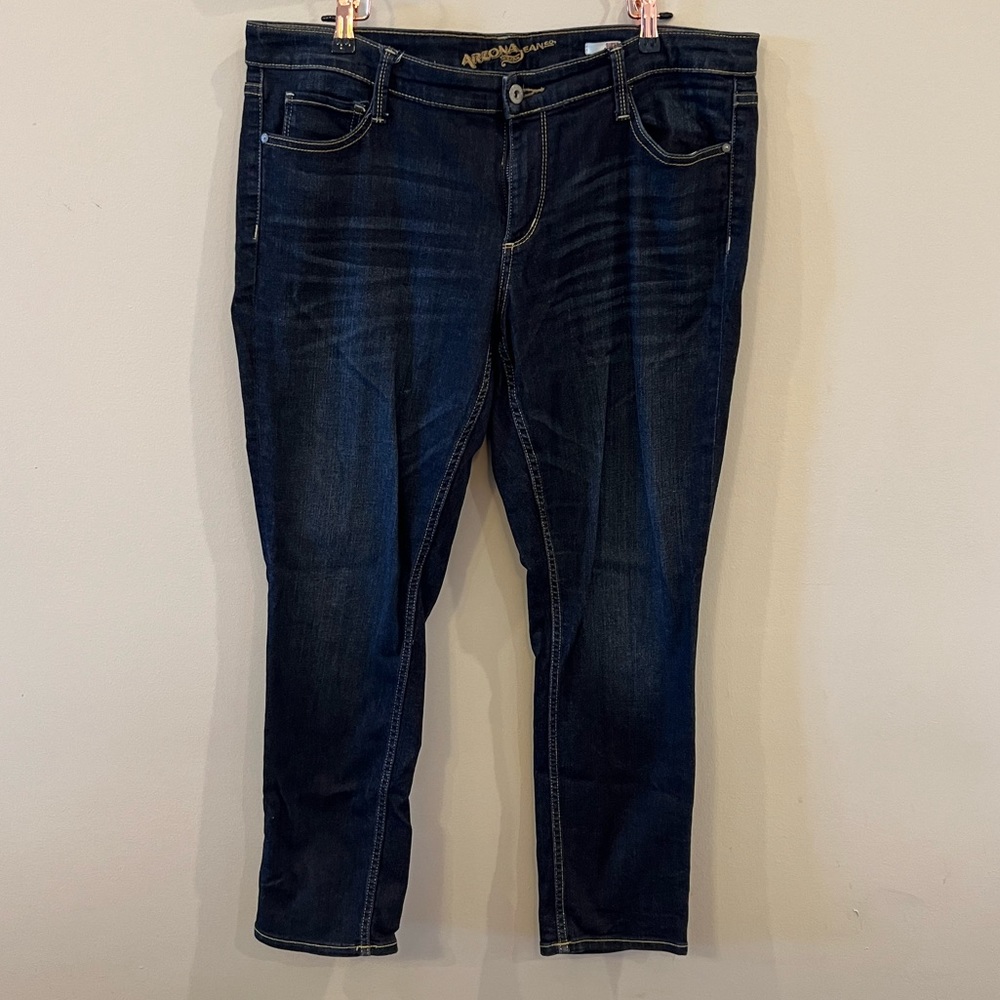 Arizona Super Skinny Dark Denim Jeans Size 17 Short